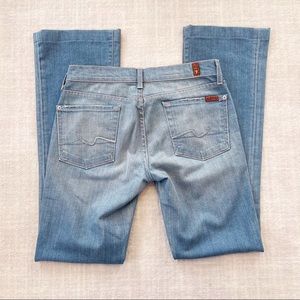 7 For All Mankind Light Faded Denim Bootcut Jeans